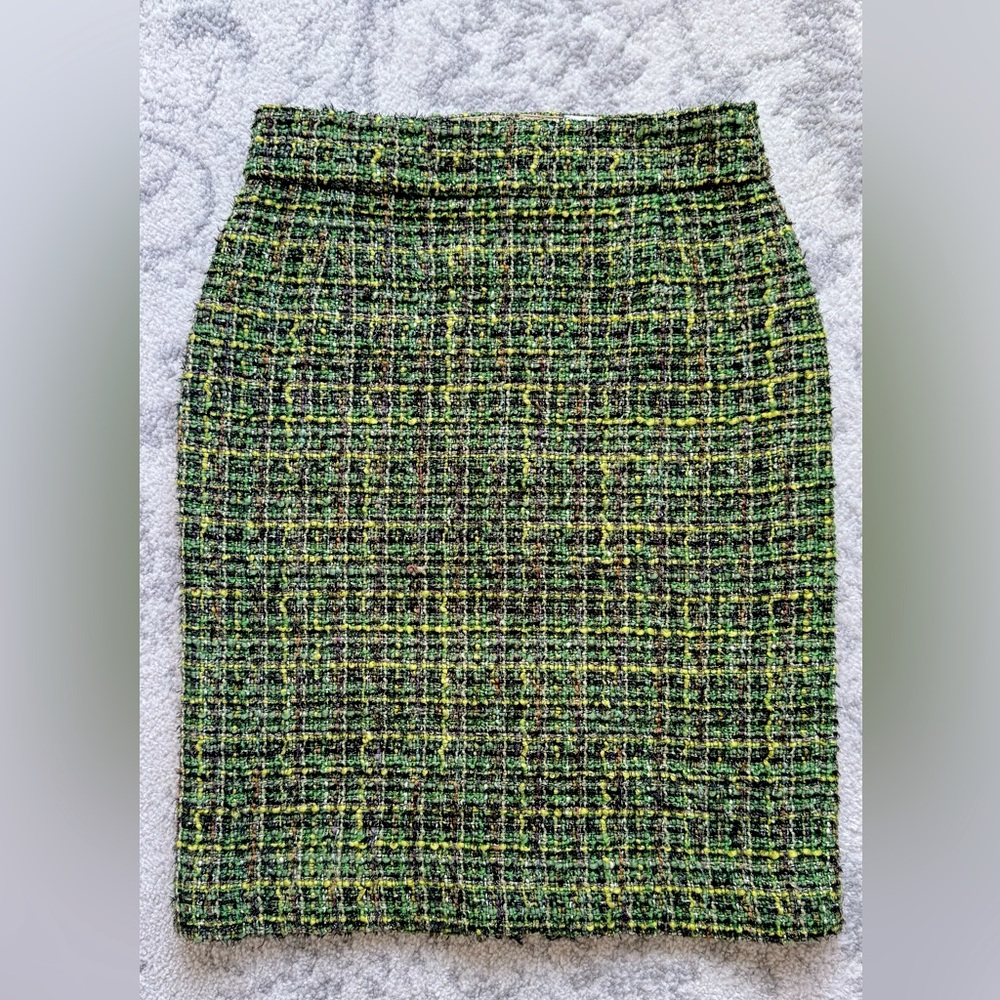 J. Crew Green Plaid Mini Skirt